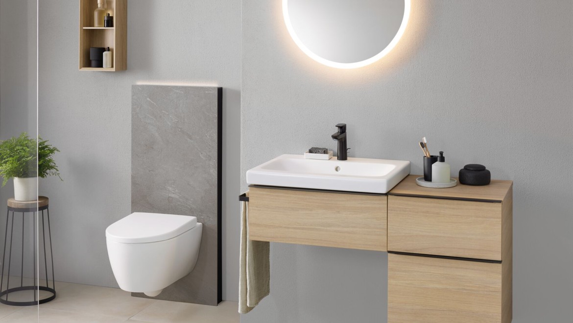 Geberit Monolith Plus cu lumină aprinsă (© Geberit)