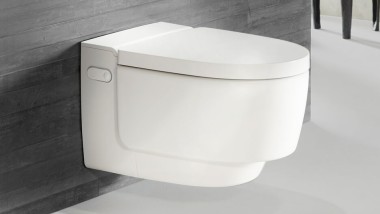 Geberit AquaClean Mera în alb cu telecomandă Sigma70