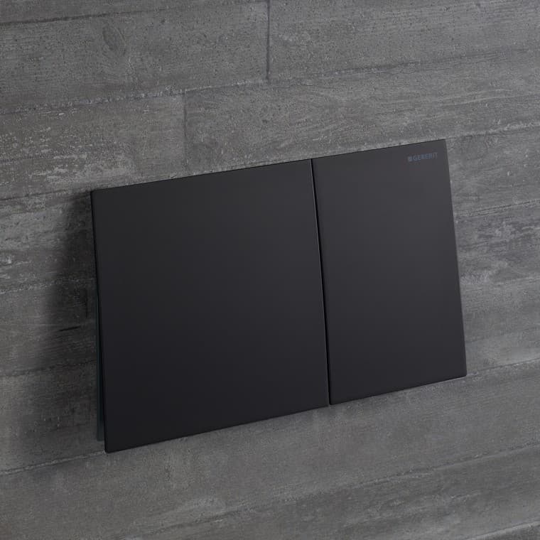 Clapeta de acționare Sigma70 în culoare negru mat (© Geberit) Clapeta de acționare Sigma70 în culoare negru mat (© Geberit)