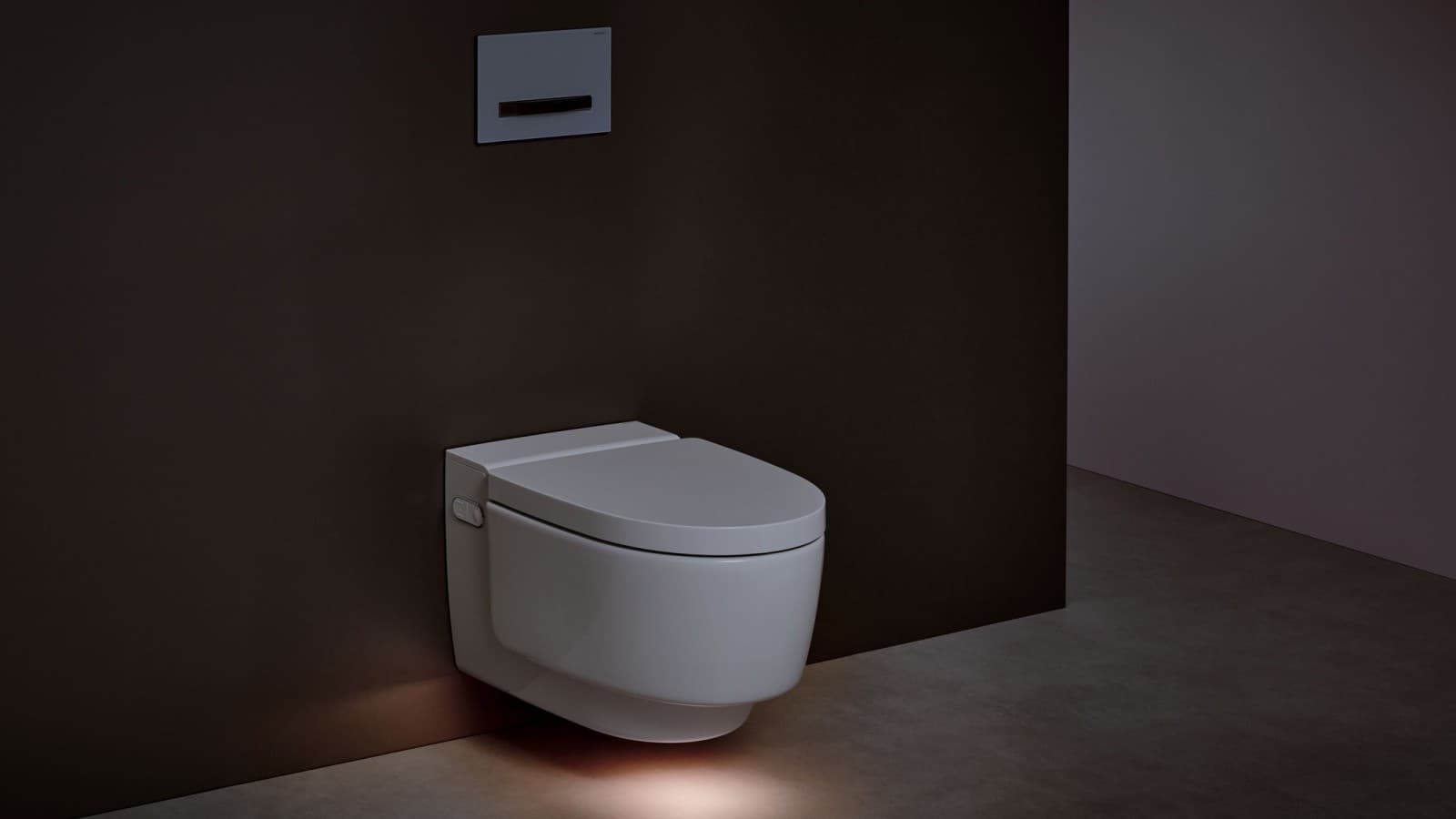 Geberit AquaClean Mera Comfort cu lumină de orientare Geberit AquaClean Mera Comfort cu lumină de orientare