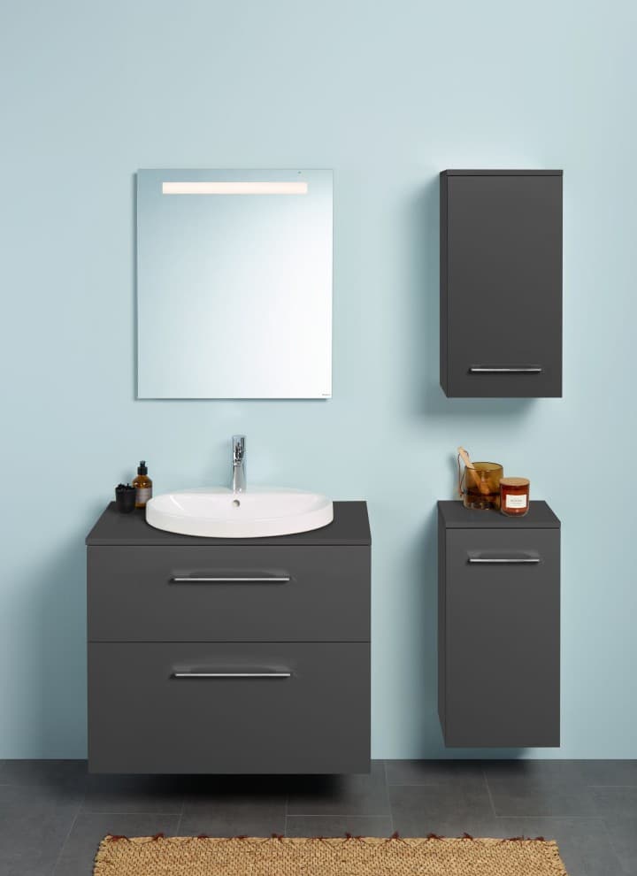 Opțiune Oglindă Basic 40 cm combinată cu seria de baie Selnova Opțiune Oglindă Basic 40 cm combinată cu seria de baie Selnova