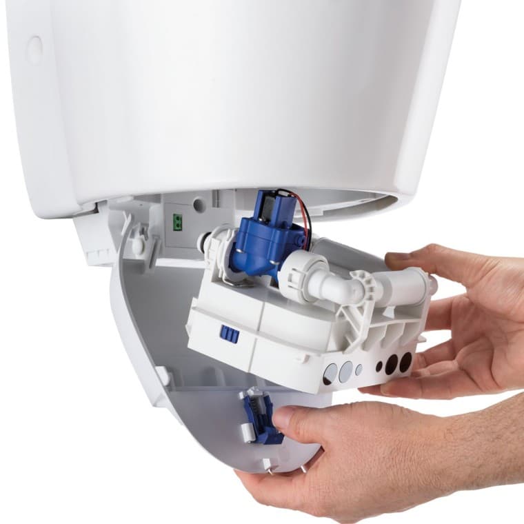 Sistem de comandă pentru pisoarele Geberit într-o staţie de andocare Sistem de comandă pentru pisoarele Geberit într-o staţie de andocare