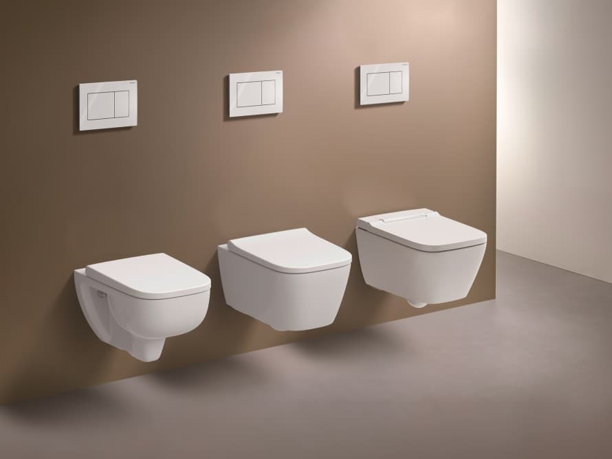 Tehnologia TurboFlush pentru toalete cu design pătrat în toate segmentele de preț Tehnologia TurboFlush pentru toalete cu design pătrat în toate segmentele de preț