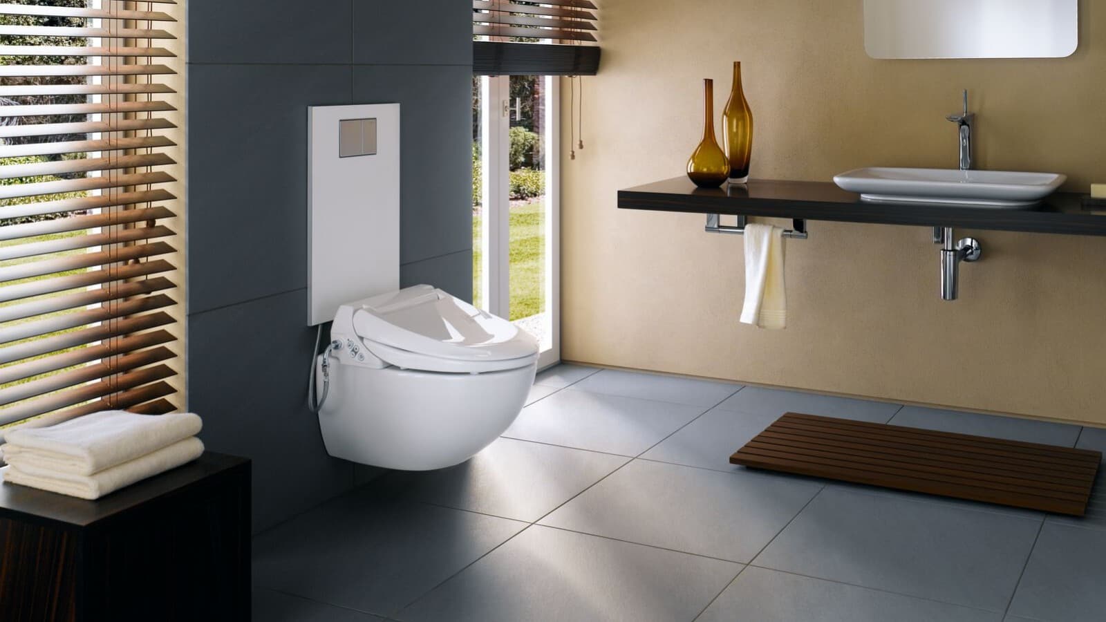 Geberit AquaClean 4000 cu capac de design Geberit AquaClean 4000 cu capac de design