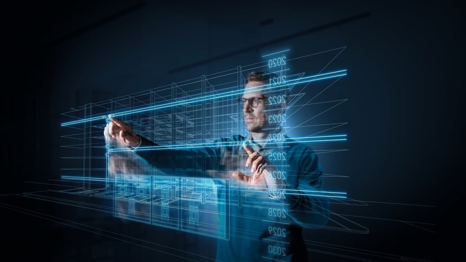 Proiectantul din faţa unui ecran Proiectantul din faţa unui ecran