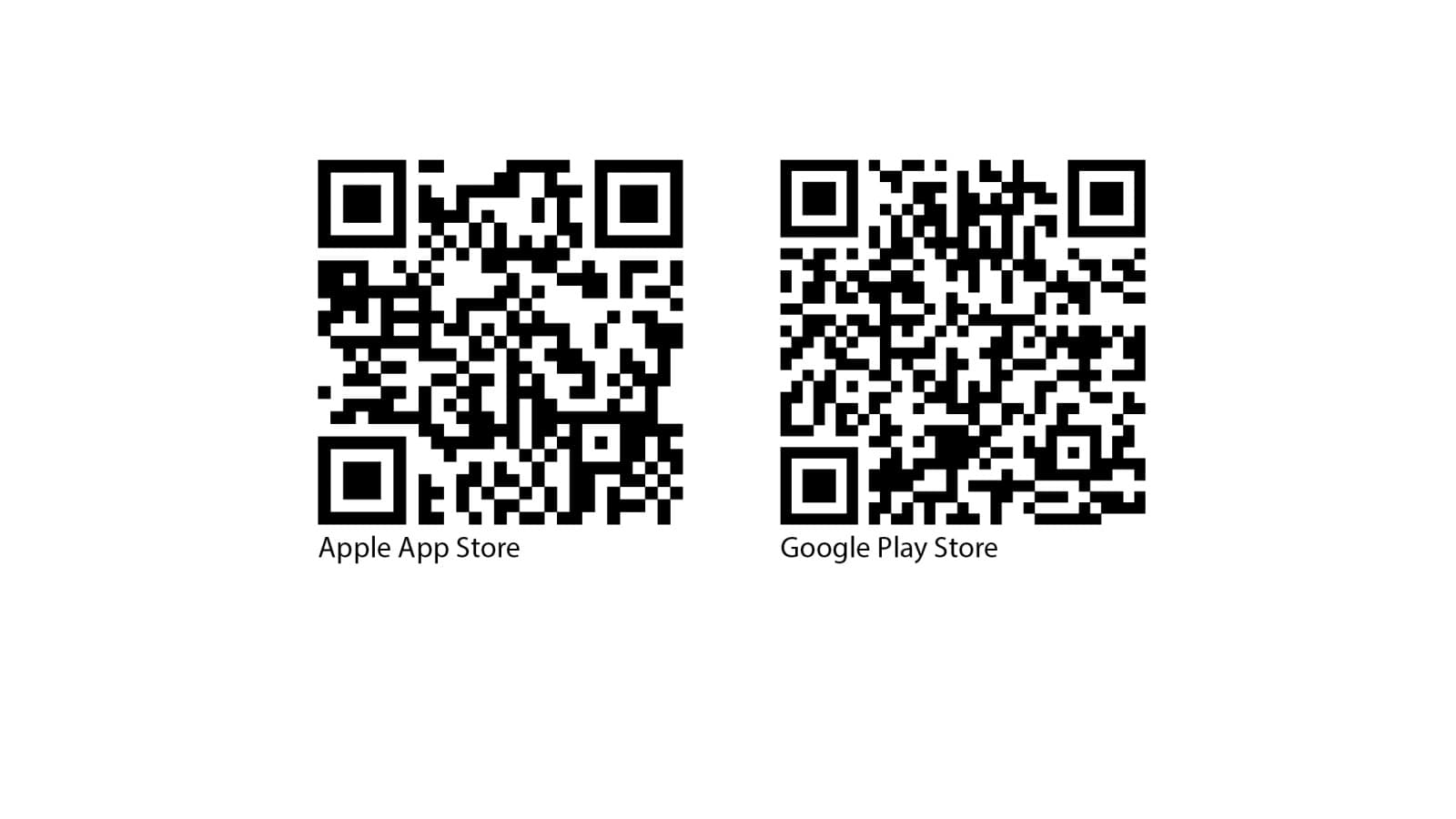 Codurile QR ale aplicației Geberit Control pentru Apple și Android Codurile QR ale aplicației Geberit Control pentru Apple și Android