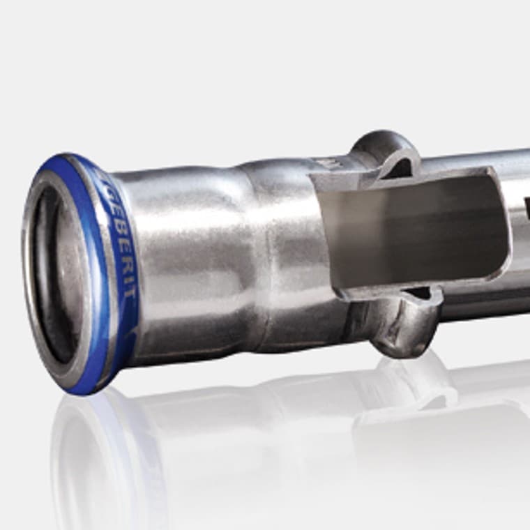 Secţiune ţeavă şi mufă Geberit Mapress Oţel-Inox Secţiune ţeavă şi mufă Geberit Mapress Oţel-Inox